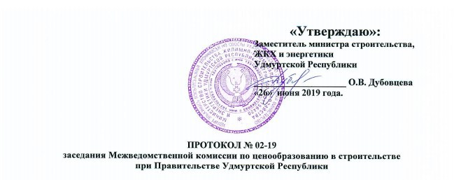 Индексы и ценники Удмуртии на 2 квартал 2019г.
